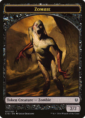 Elf Warrior // Zombie Double-Sided Token [Commander 2016 Tokens] | Jomio and Rueliete's Cards and Comics