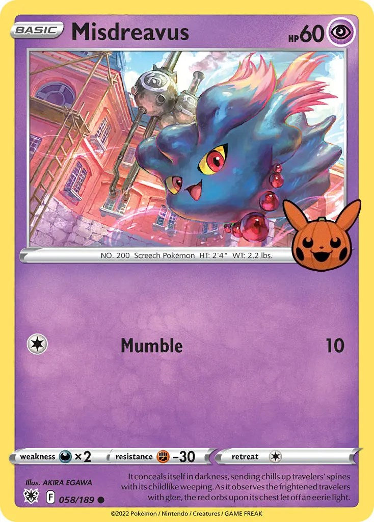 Misdreavus (058/189) [Trick or Trade] | Jomio and Rueliete's Cards and Comics