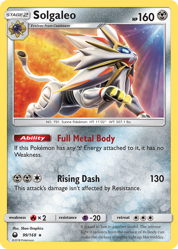 Solgaleo (99/168) [Sun & Moon: Celestial Storm] | Jomio and Rueliete's Cards and Comics