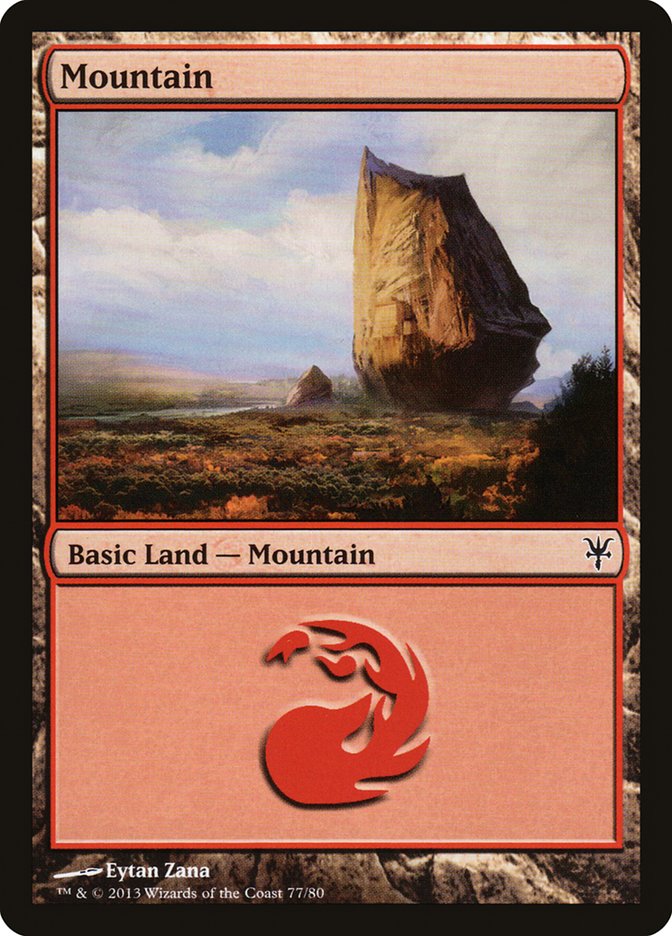 Mountain (77) [Duel Decks: Sorin vs. Tibalt] | Jomio and Rueliete's Cards and Comics