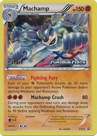 Machamp (XY13) (Staff) [XY: Black Star Promos] | Jomio and Rueliete's Cards and Comics