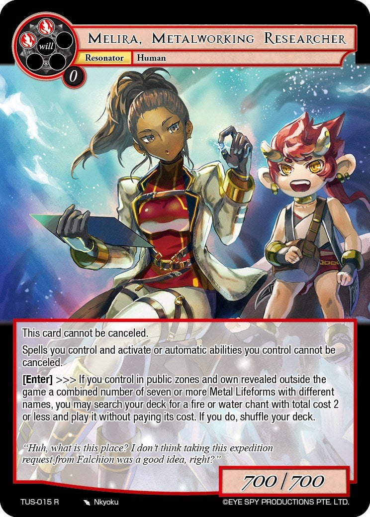 Melira, Metalworking Researcher (TUS-015 R) [The Underworld of Secrets] | Jomio and Rueliete's Cards and Comics