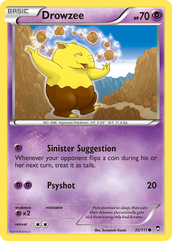 Drowzee (35/111) [XY: Furious Fists] | Jomio and Rueliete's Cards and Comics
