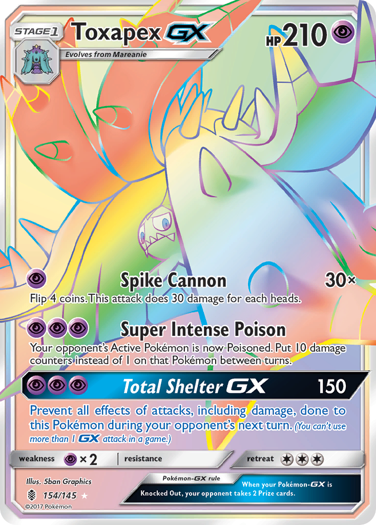 Toxapex GX (154/145) [Sun & Moon: Guardians Rising] | Jomio and Rueliete's Cards and Comics