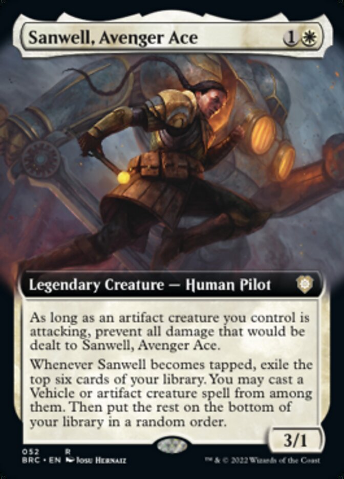 Sanwell, Avenger Ace (Extended Art) [The Brothers' War Commander] | Jomio and Rueliete's Cards and Comics