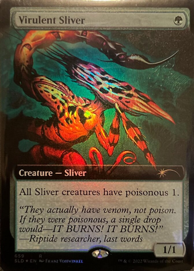 Virulent Sliver (Extended Art) [Secret Lair Drop Promos] | Jomio and Rueliete's Cards and Comics
