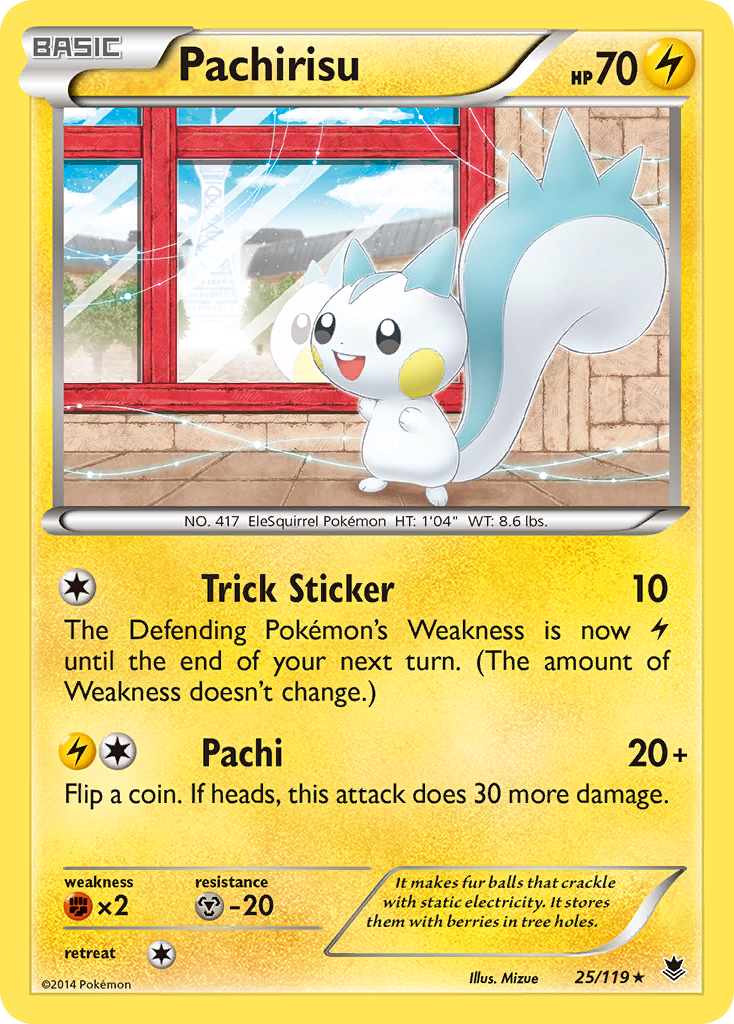 Pachirisu (25/119) [XY: Phantom Forces] | Jomio and Rueliete's Cards and Comics