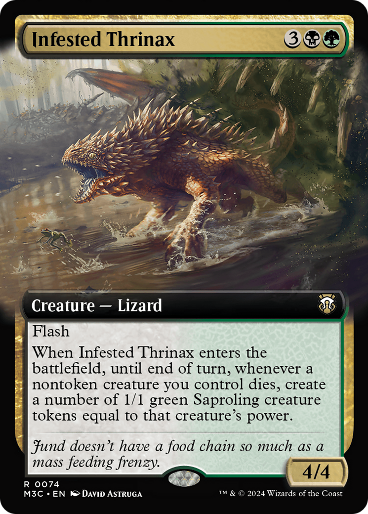 Infested Thrinax (Extended Art) (Ripple Foil) [Modern Horizons 3 Commander] | Jomio and Rueliete's Cards and Comics