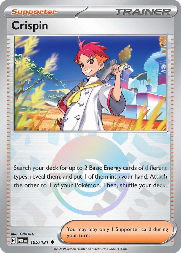 Crispin (105/131) (Poke Ball Pattern) [Scarlet & Violet: Prismatic Evolutions] | Jomio and Rueliete's Cards and Comics