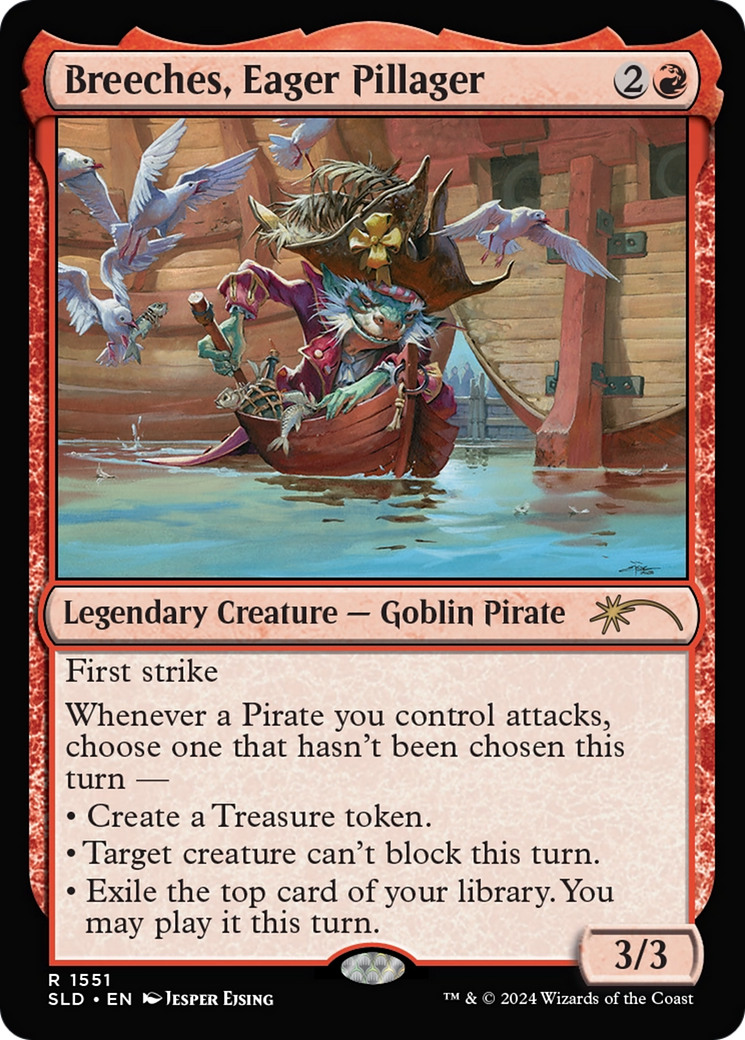 Breeches, Eager Pillager (Rainbow Foil) [Secret Lair Drop Series] | Jomio and Rueliete's Cards and Comics