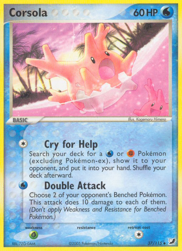 Corsola (37/115) [EX: Unseen Forces] | Jomio and Rueliete's Cards and Comics
