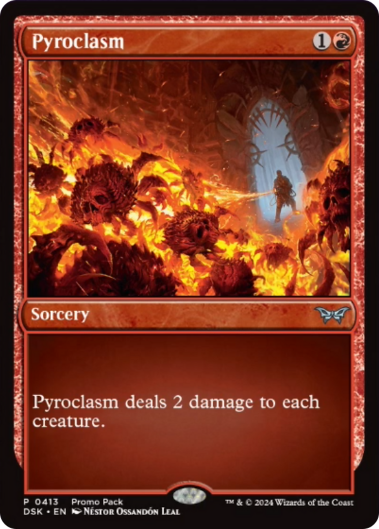 Pyroclasm (Promo Pack) [Duskmourn: House of Horror Promos] | Jomio and Rueliete's Cards and Comics