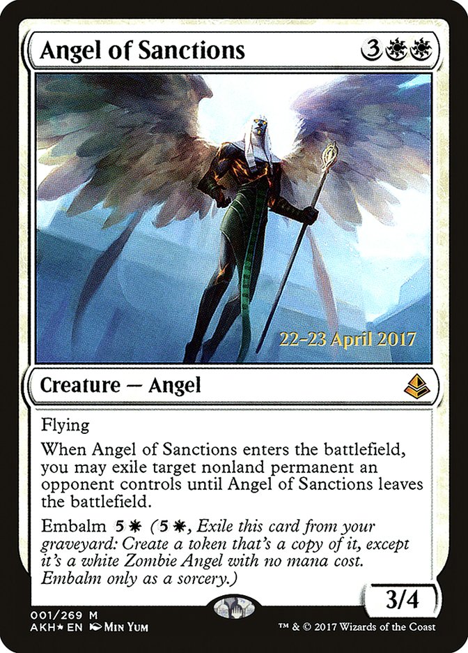 Angel of Sanctions [Amonkhet Prerelease Promos] | Jomio and Rueliete's Cards and Comics