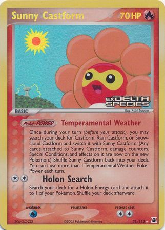 Sunny Castform (31/113) (Stamped) [EX: Delta Species] | Jomio and Rueliete's Cards and Comics
