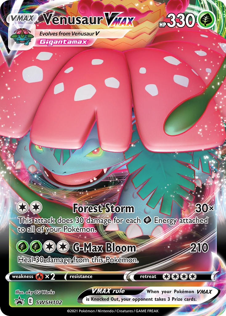 Venusaur VMAX (SWSH102) (Jumbo Card) [Sword & Shield: Black Star Promos] | Jomio and Rueliete's Cards and Comics
