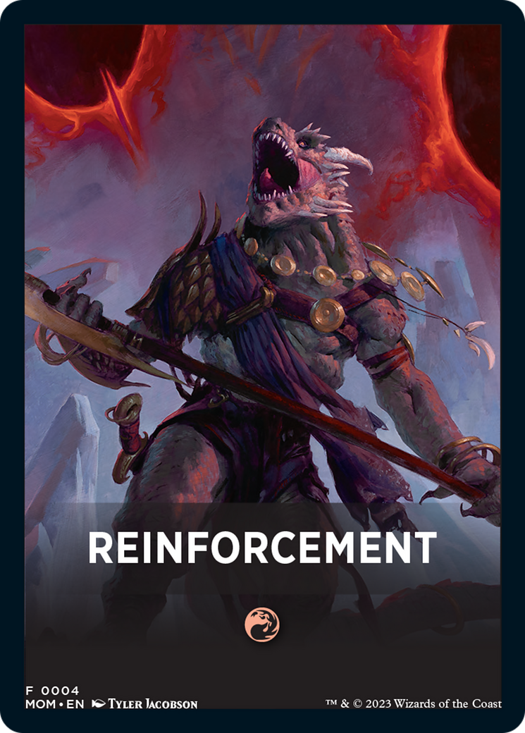 Reinforcement Theme Card [March of the Machine Tokens] | Jomio and Rueliete's Cards and Comics