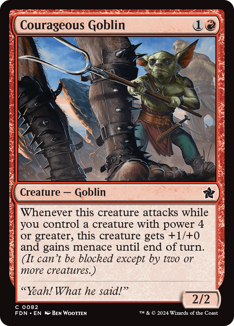 Courageous Goblin [Foundations] | Jomio and Rueliete's Cards and Comics