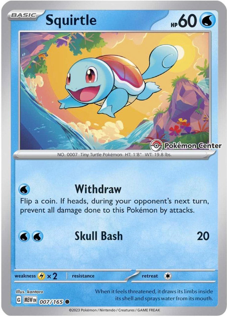 Squirtle (007/165) (Pokemon Center) [Scarlet & Violet 151] | Jomio and Rueliete's Cards and Comics