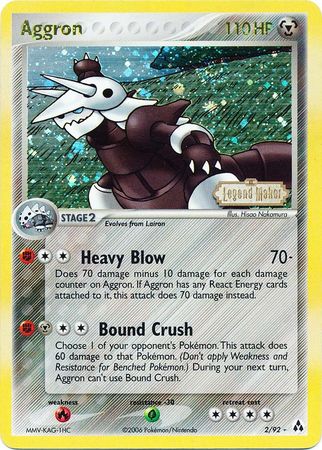 Aggron (2/92) (Stamped) [EX: Legend Maker] | Jomio and Rueliete's Cards and Comics