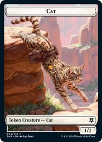 Cat // Plant Double-Sided Token [Zendikar Rising Tokens] | Jomio and Rueliete's Cards and Comics