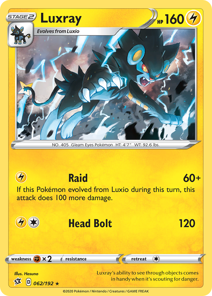 Luxray (062/192) [Sword & Shield: Rebel Clash] | Jomio and Rueliete's Cards and Comics