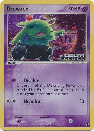 Drowzee (67/113) (Stamped) [EX: Delta Species] | Jomio and Rueliete's Cards and Comics
