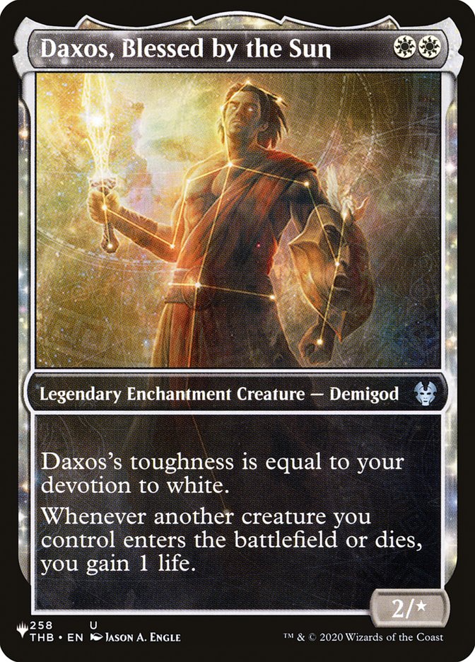 Daxos, Blessed by the Sun (Showcase) [The List] | Jomio and Rueliete's Cards and Comics