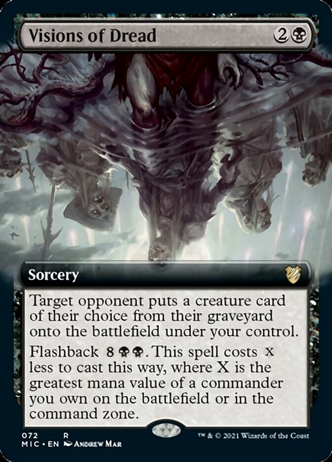 Visions of Dread (Extended Art) [Innistrad: Midnight Hunt Commander] | Jomio and Rueliete's Cards and Comics