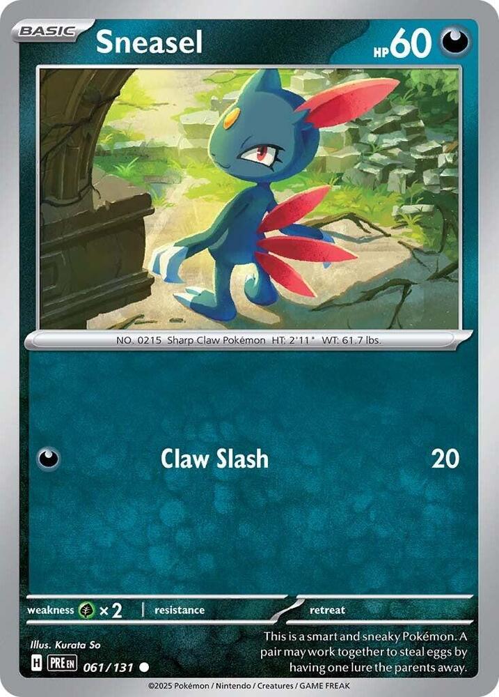 Sneasel (061/131) [Scarlet & Violet: Prismatic Evolutions] | Jomio and Rueliete's Cards and Comics