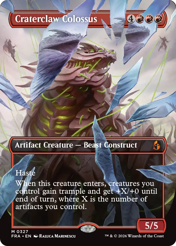 Craterclaw Colossus (Borderless) (0327) [Reality Fracture] | Jomio and Rueliete's Cards and Comics