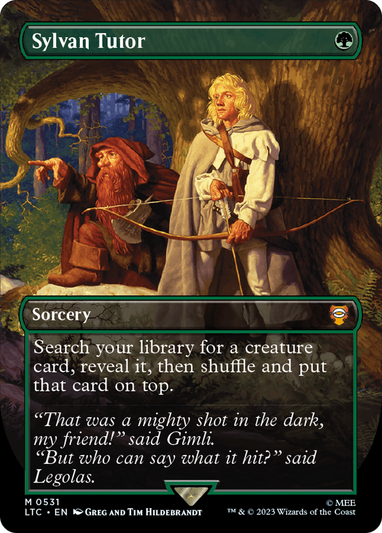 Sylvan Tutor (Borderless) [The Lord of the Rings: Tales of Middle-Earth Commander] | Jomio and Rueliete's Cards and Comics