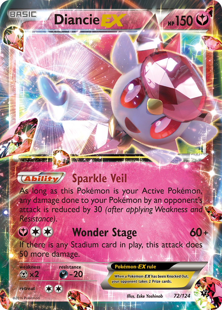 Diancie EX (72/124) [XY: Fates Collide] | Jomio and Rueliete's Cards and Comics