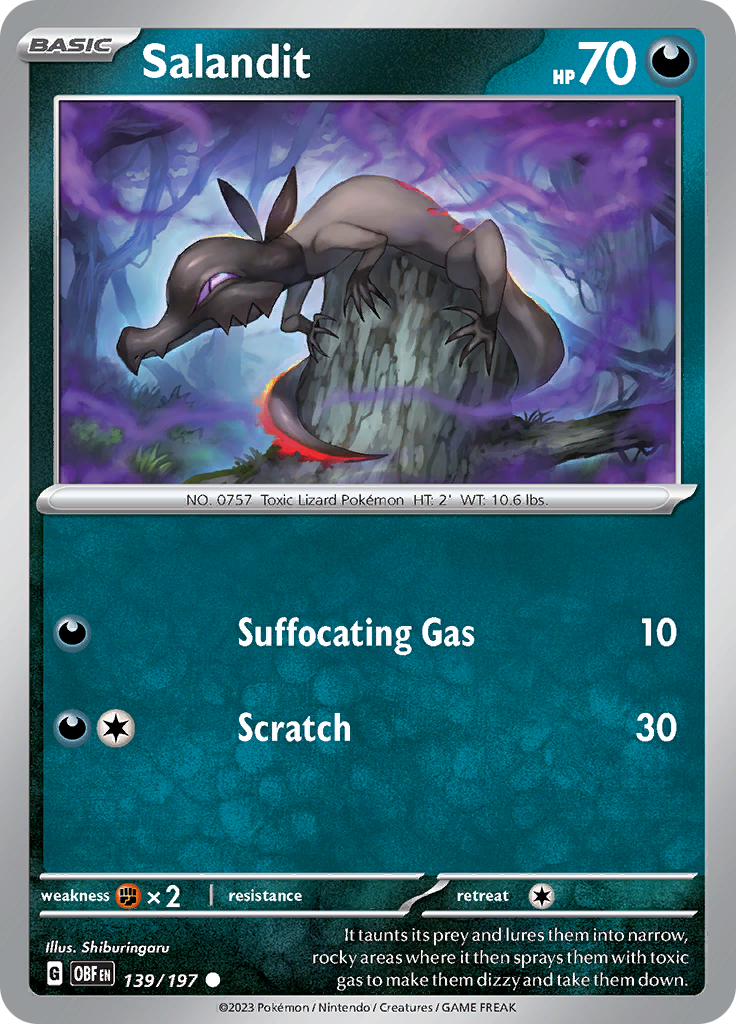 Salandit (139/197) [Scarlet & Violet: Obsidian Flames] | Jomio and Rueliete's Cards and Comics