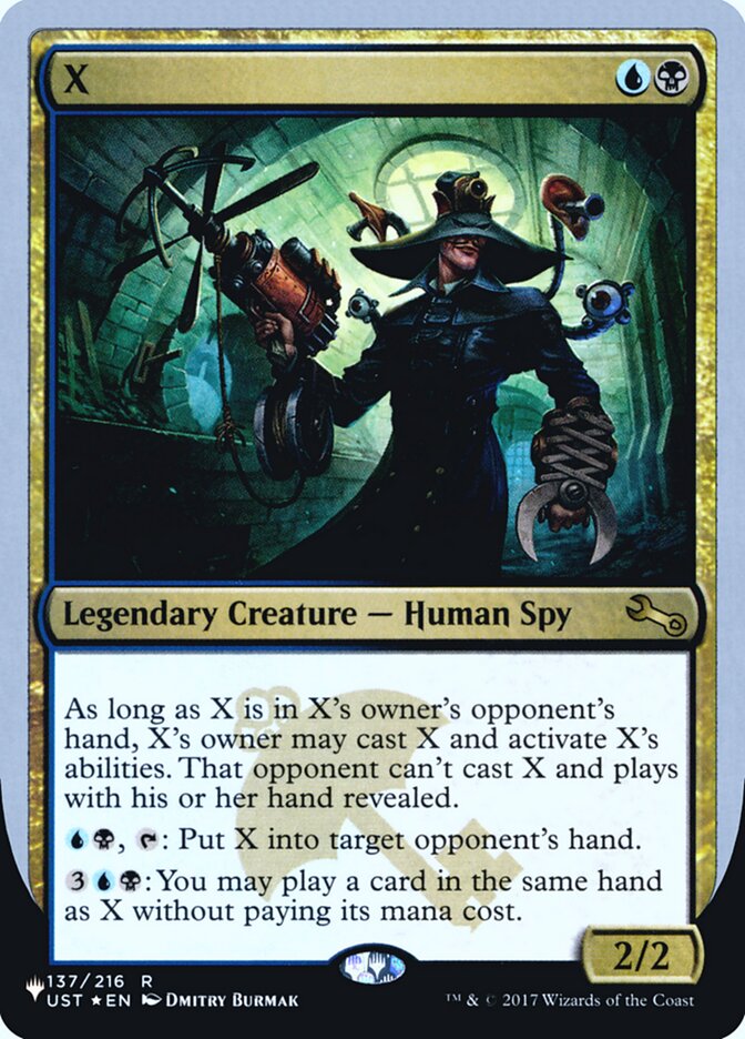 X (Unfinity Foil Edition) [The List] | Jomio and Rueliete's Cards and Comics