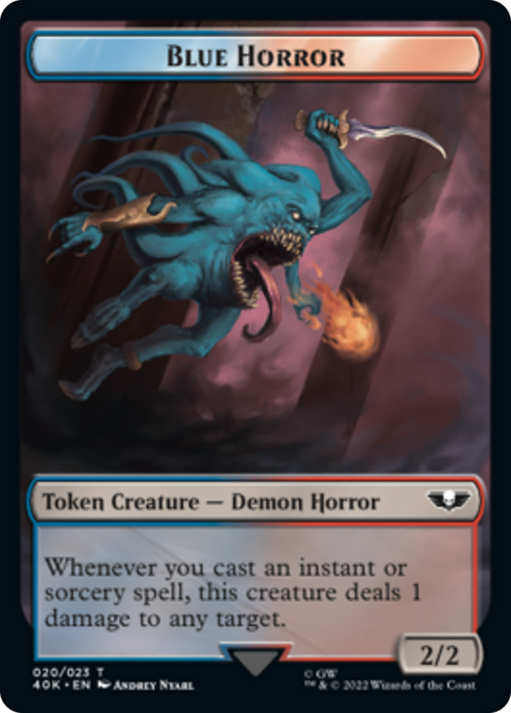 Spawn // Blue Horror Double-Sided (Surge Foil) [Warhammer 40,000 Tokens] | Jomio and Rueliete's Cards and Comics
