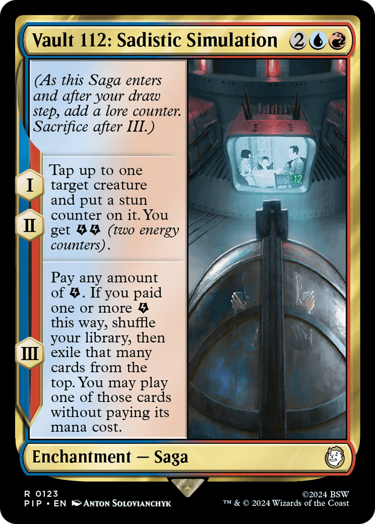 Vault 112: Sadistic Simulation (Surge Foil) [Fallout] | Jomio and Rueliete's Cards and Comics