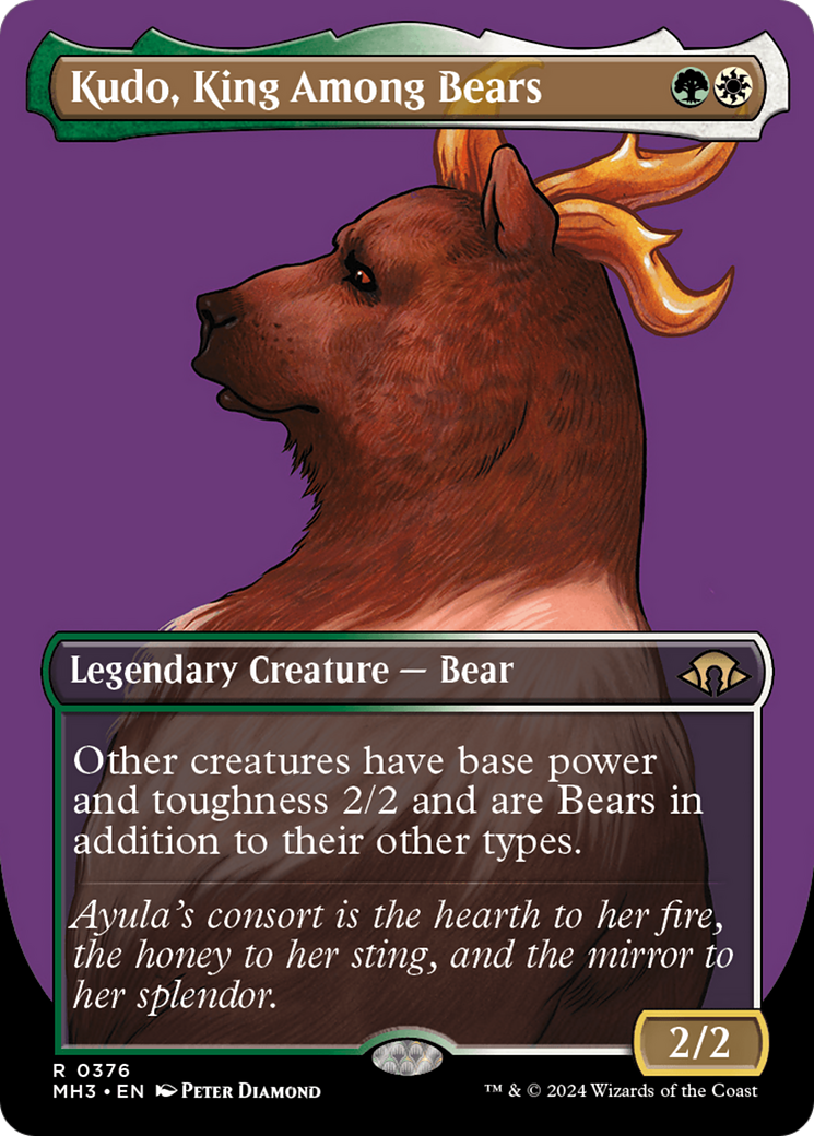 Kudo, King Among Bears (Borderless) [Modern Horizons 3] | Jomio and Rueliete's Cards and Comics