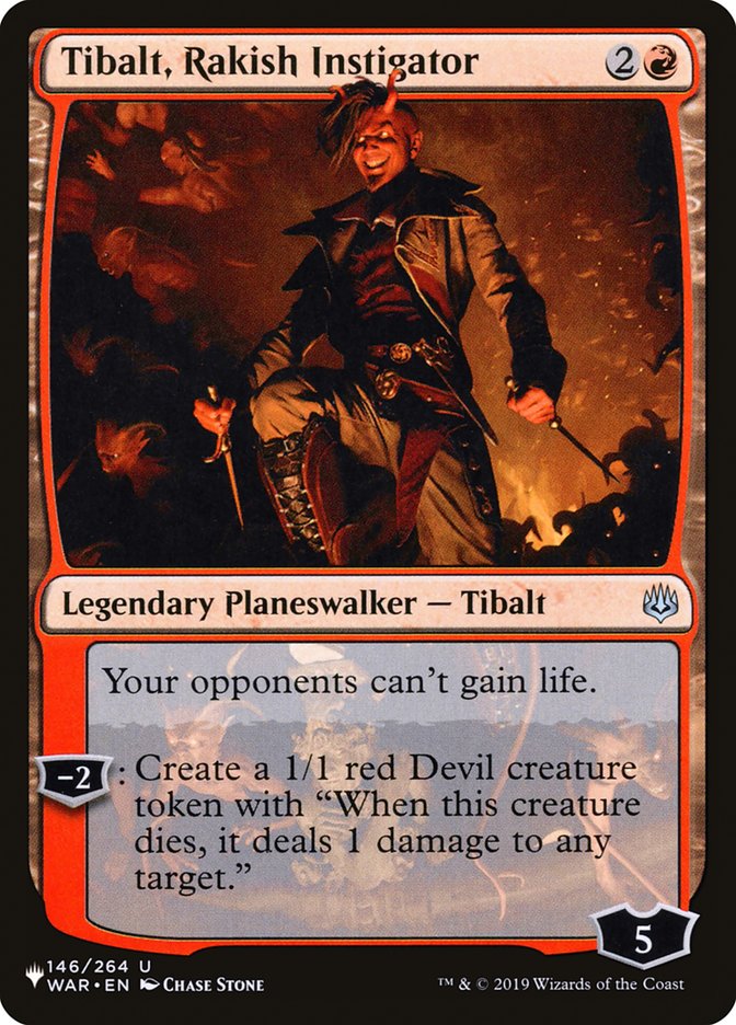 Tibalt, Rakish Instigator [The List] | Jomio and Rueliete's Cards and Comics