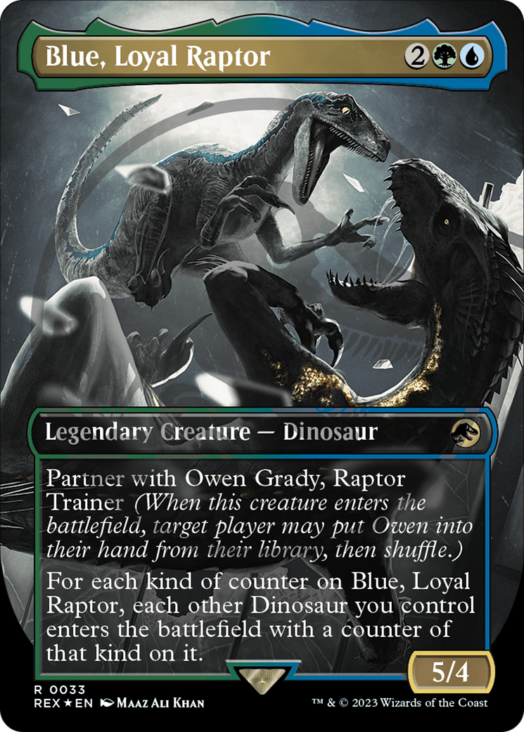 Blue, Loyal Raptor (Emblem) (Borderless) [Jurassic World Collection Tokens] | Jomio and Rueliete's Cards and Comics