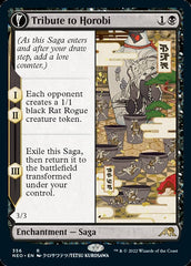 Tribute to Horobi // Echo of Death's Wail (Showcase Soft Glow) [Kamigawa: Neon Dynasty] | Jomio and Rueliete's Cards and Comics