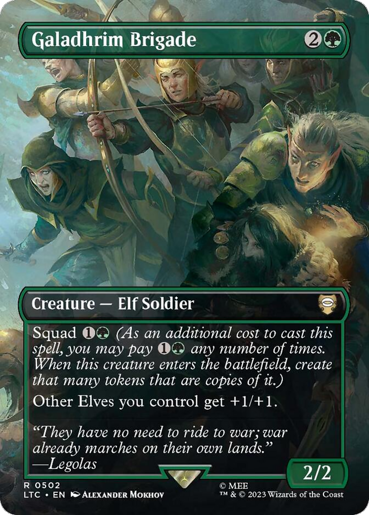 Galadhrim Brigade (Borderless) [The Lord of the Rings: Tales of Middle-Earth Commander] | Jomio and Rueliete's Cards and Comics