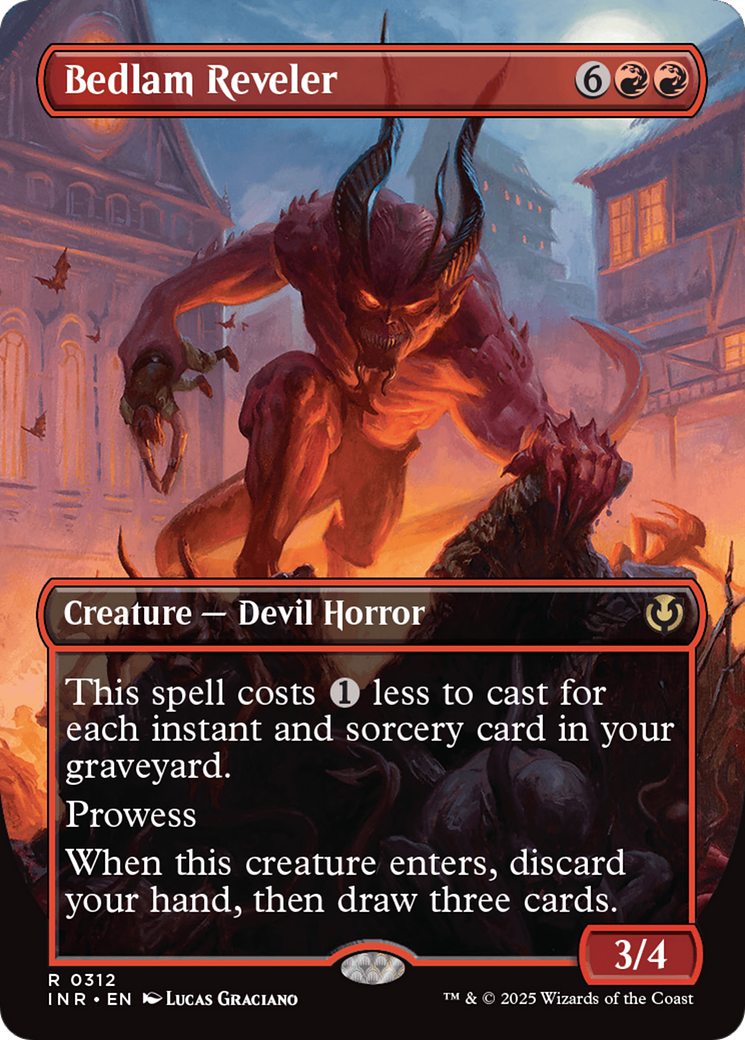 Bedlam Reveler (Borderless) [Innistrad Remastered] | Jomio and Rueliete's Cards and Comics