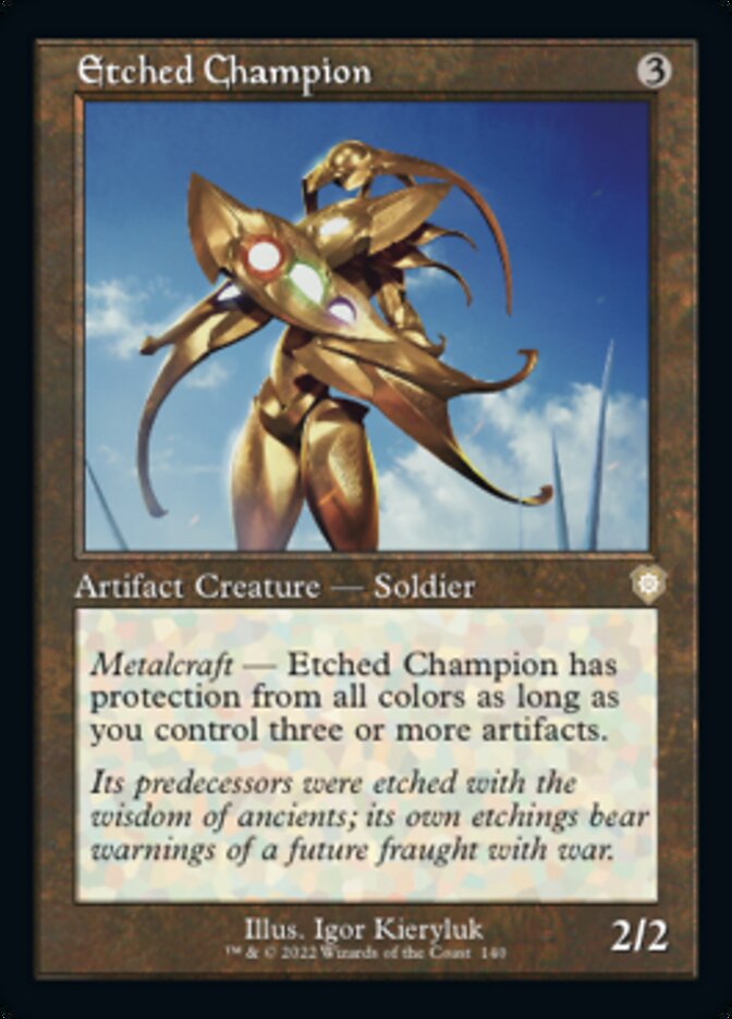 Etched Champion (Retro) [The Brothers' War Commander] | Jomio and Rueliete's Cards and Comics