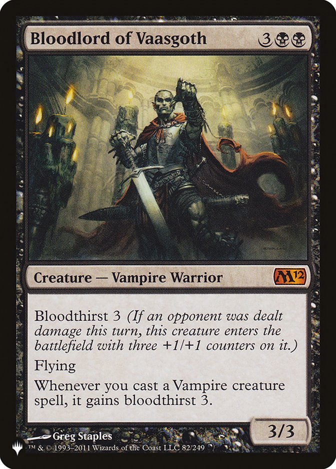 Bloodlord of Vaasgoth [The List] | Jomio and Rueliete's Cards and Comics