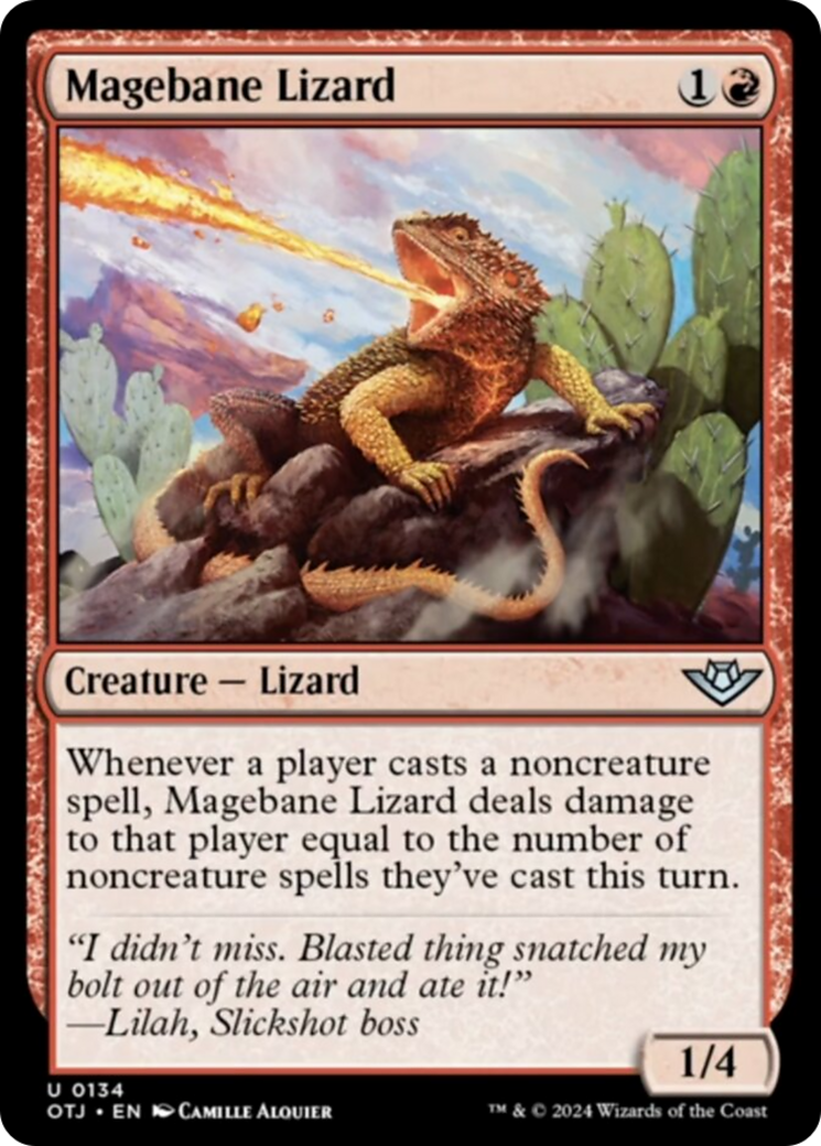 Magebane Lizard [Outlaws of Thunder Junction] | Jomio and Rueliete's Cards and Comics