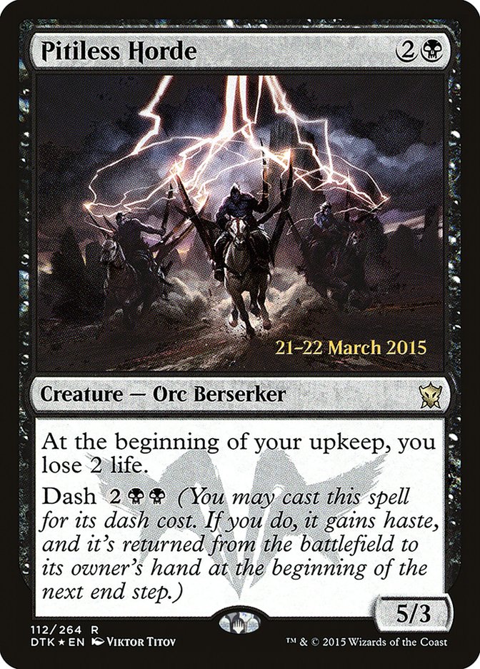 Pitiless Horde [Dragons of Tarkir Prerelease Promos] | Jomio and Rueliete's Cards and Comics