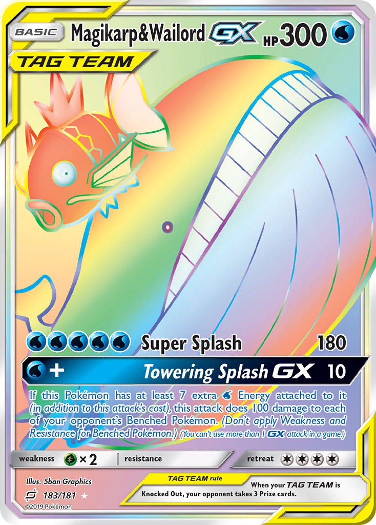 Magikarp & Wailord GX (183/181) [Sun & Moon: Team Up] | Jomio and Rueliete's Cards and Comics