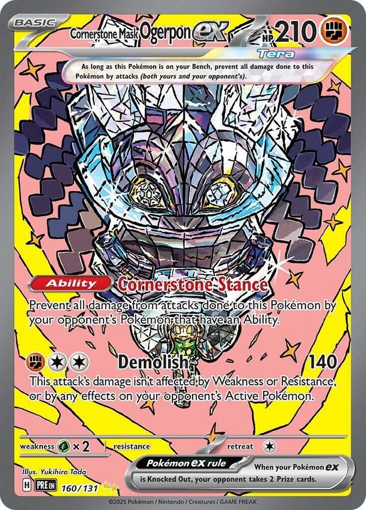Cornerstone Mask Ogerpon ex (160/131) [Scarlet & Violet: Prismatic Evolutions] | Jomio and Rueliete's Cards and Comics