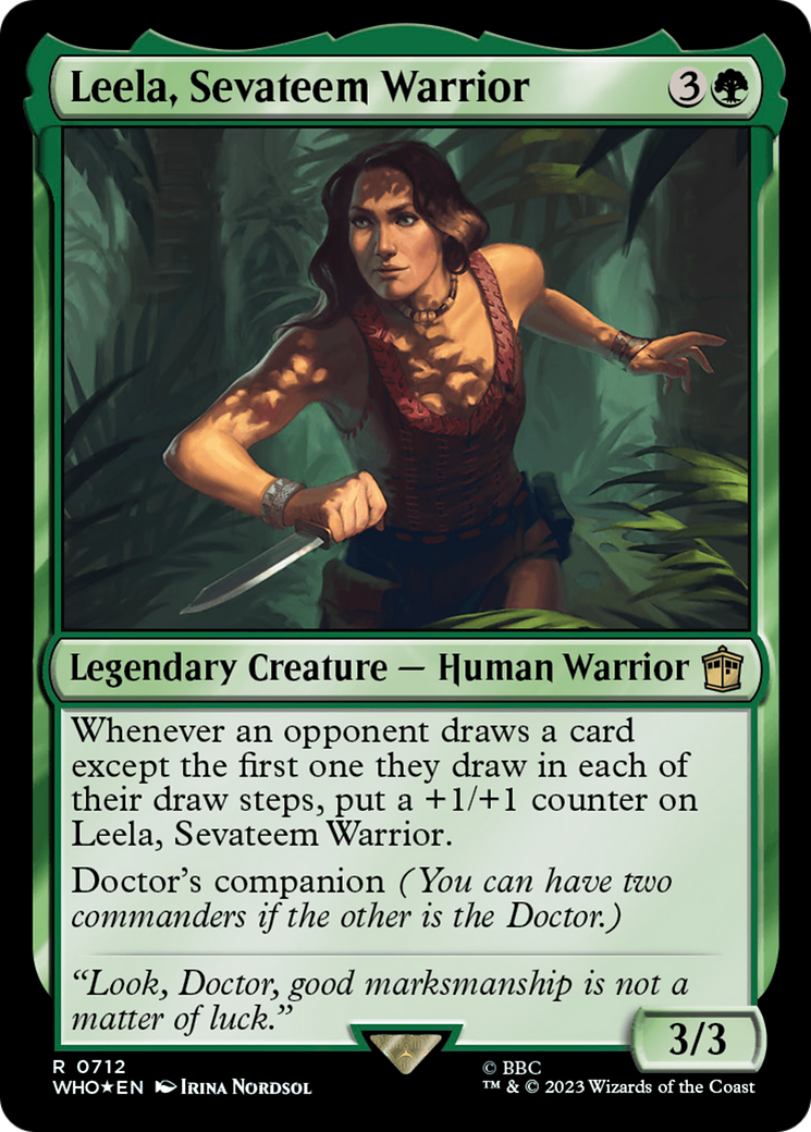 Leela, Sevateem Warrior (Surge Foil) [Doctor Who] | Jomio and Rueliete's Cards and Comics