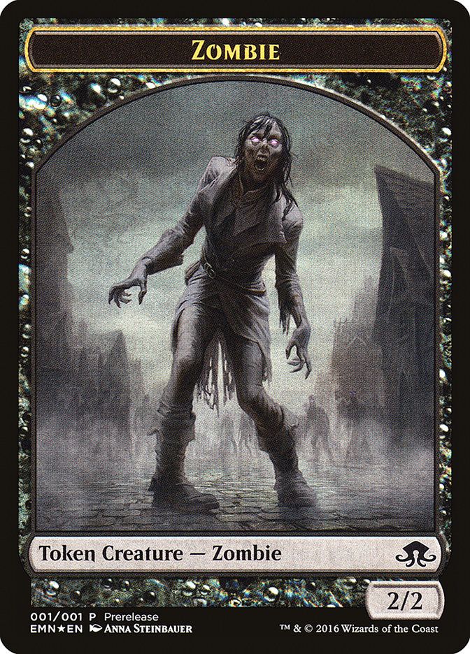 Zombie // Zombie Double-Sided Token [Eldritch Moon Prerelease Promos] | Jomio and Rueliete's Cards and Comics